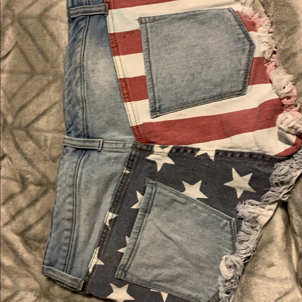 American flag high rise